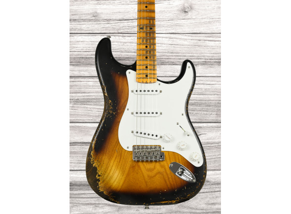 Fender Custom Shop 1955 Stratocaster Heavy Relic 1-Piece Quartersawn Maple Neck Aged 2-Color Sunburst Fender Custom Shop 1955 Stratocaster Heavy Relic 1-Piece Quartersawn Maple Neck Aged 2-Color Sunburst
